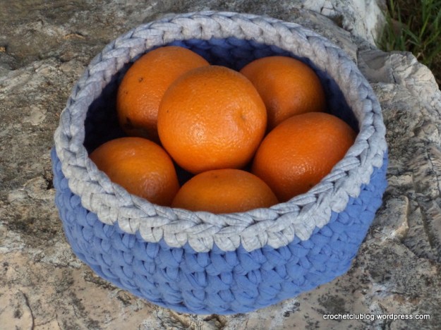 Crochet Fabric Yarn Basket