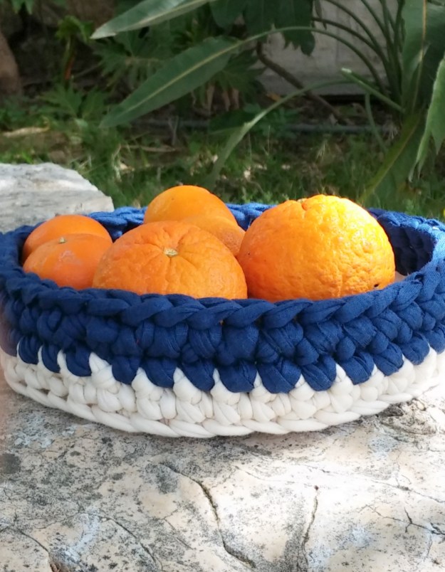 Crochet Denim Basket